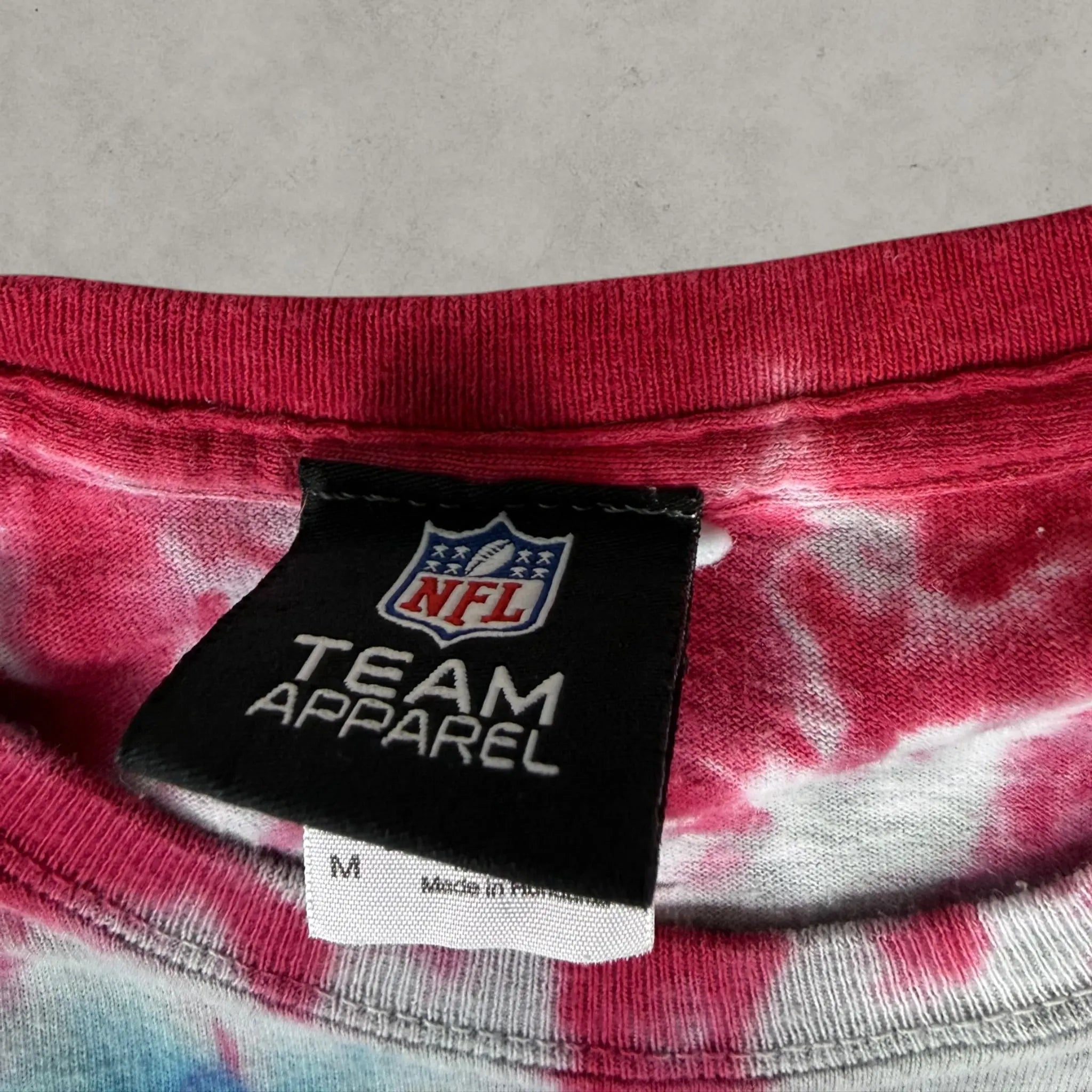 VINCULTSHOP New York Giants Tie Dye T Shirt NFL Team Apparel Red Blue Size M Tshirt