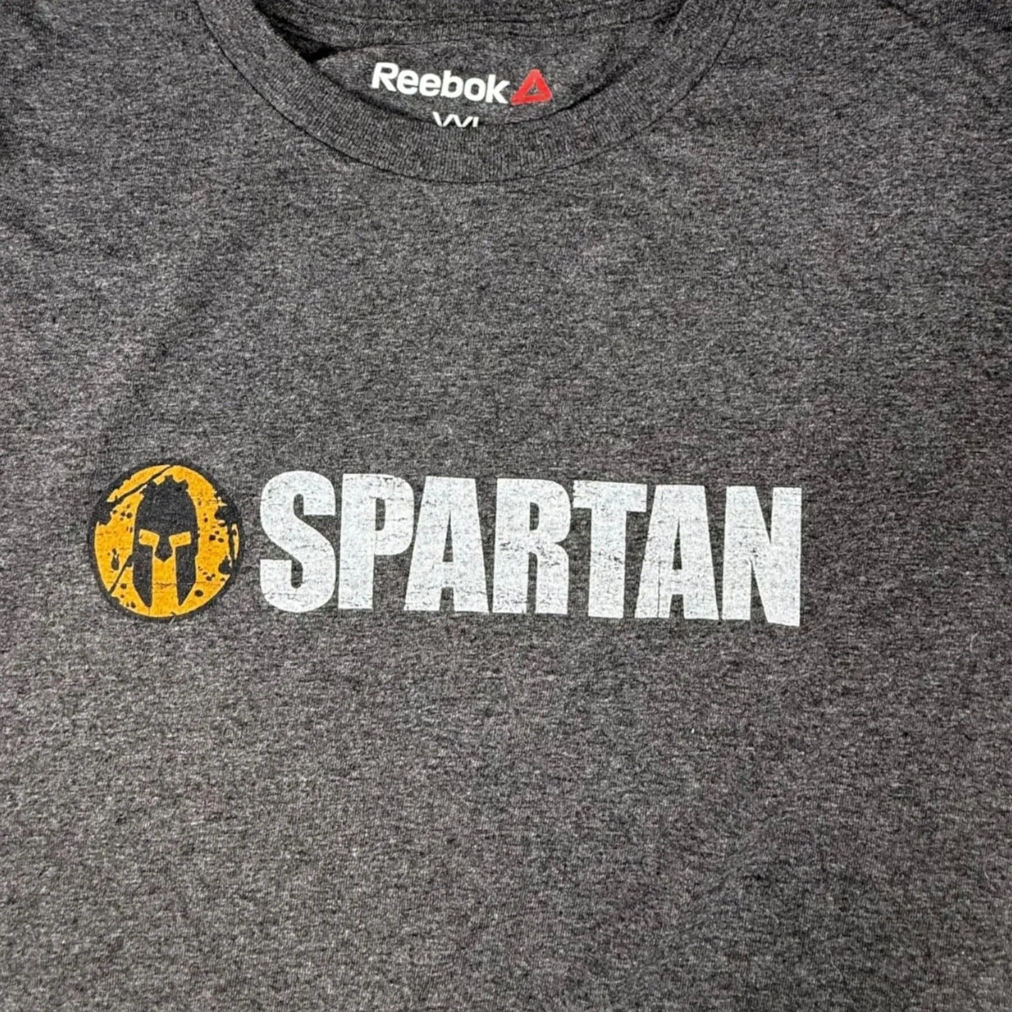 VINCULTSHOP Kids Spartan Race Reebok T-Shirt Grey Multiple Sizes Tshirt
