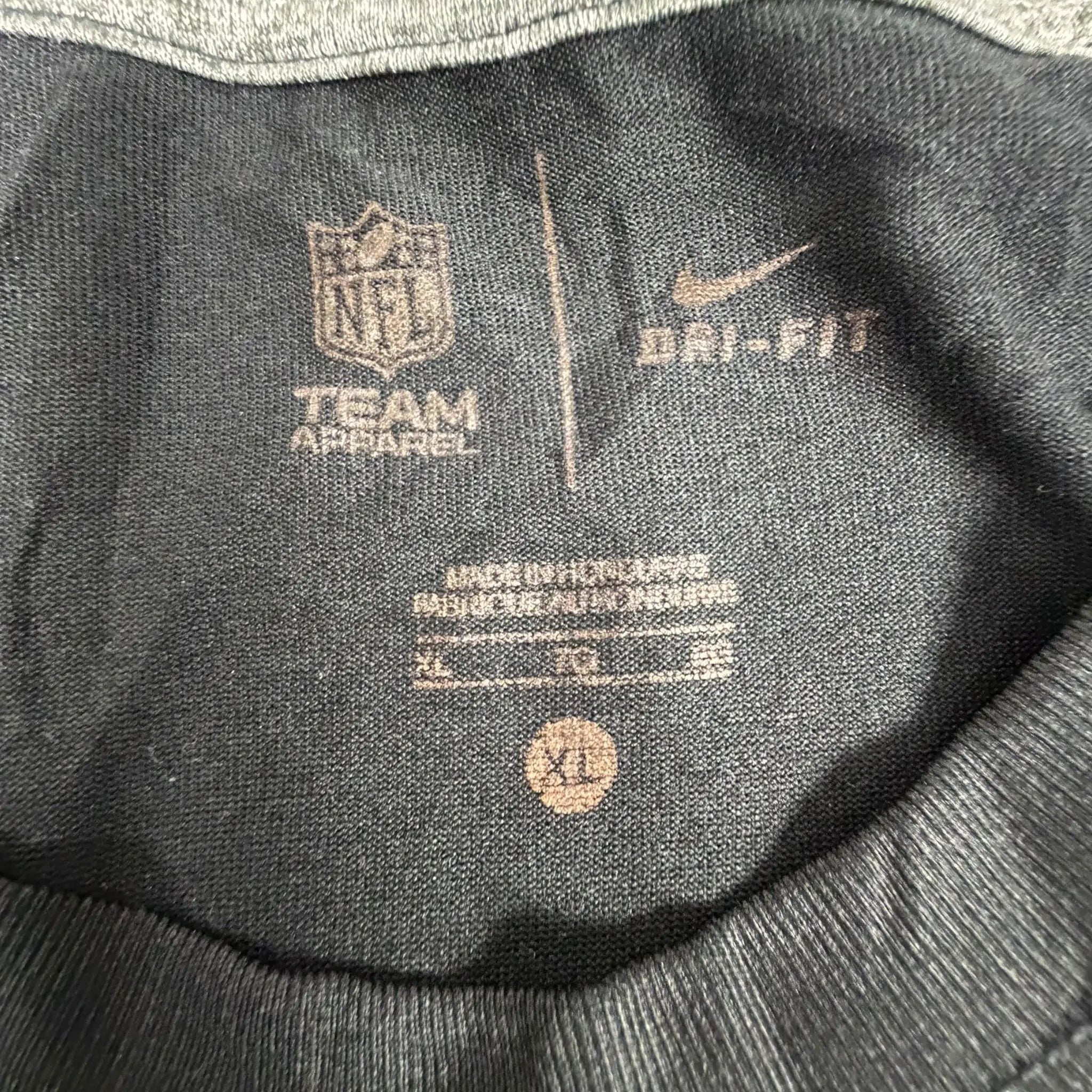 VINCULTSHOP Las Vegas Raiders T Shirt NFL Nike Dri-Fit Black XL