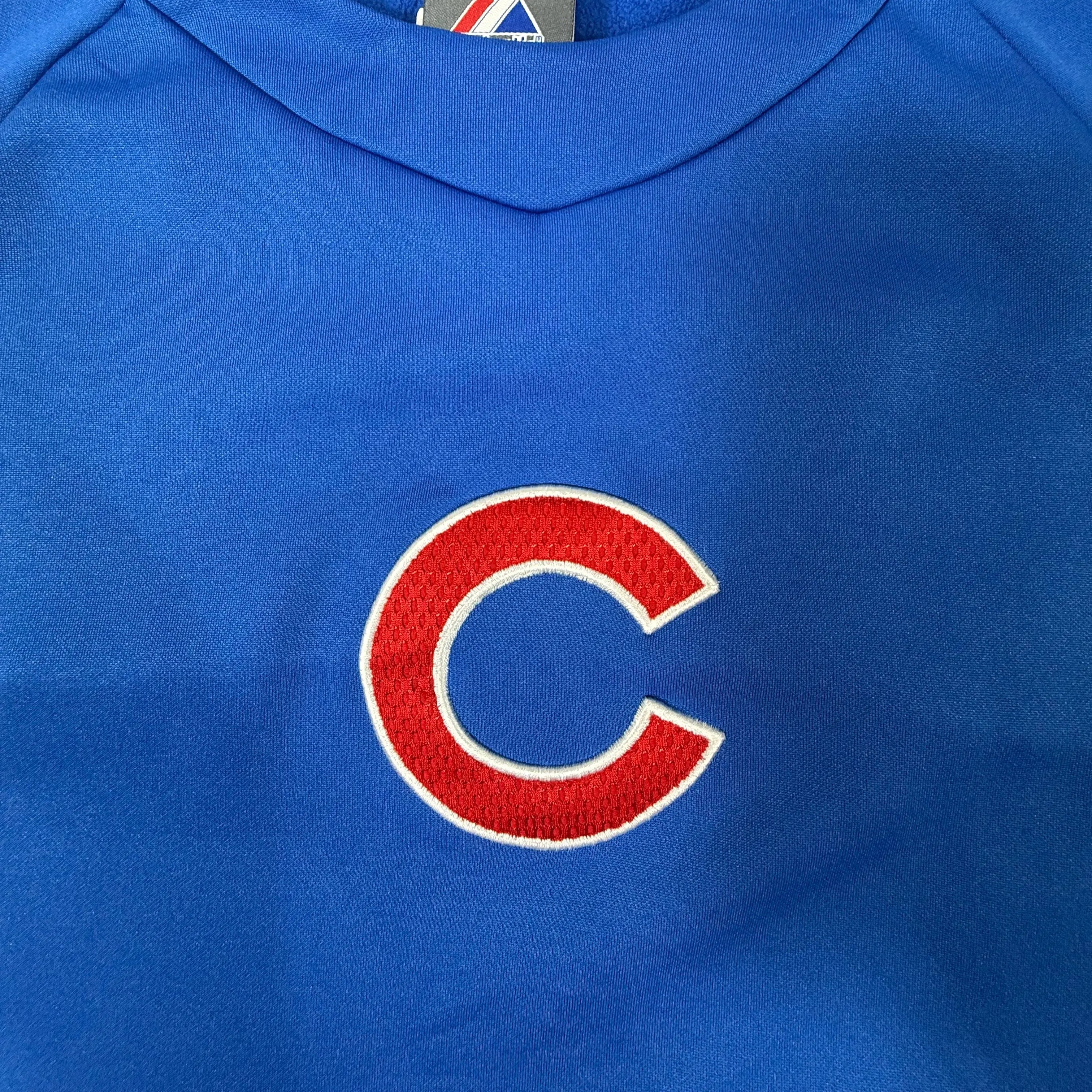 VINCULTSHOP Chicago Cubs Sweatshirt Majestic MLB Blue Therma Base Vintage L sweatshirt