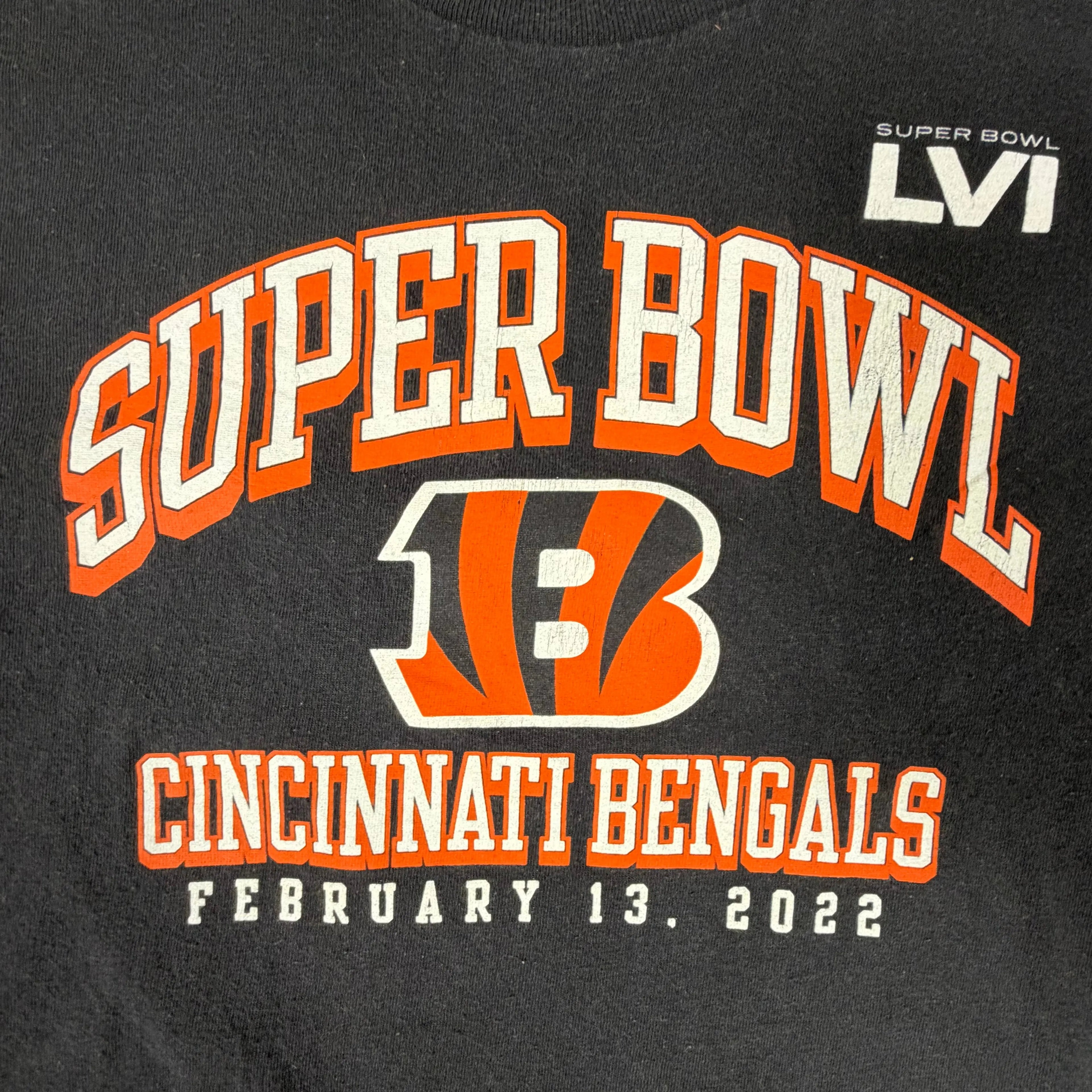 VINCULTSHOP Cincinnati Bengals Super Bowl T Shirt Majestic Black L Tshirt