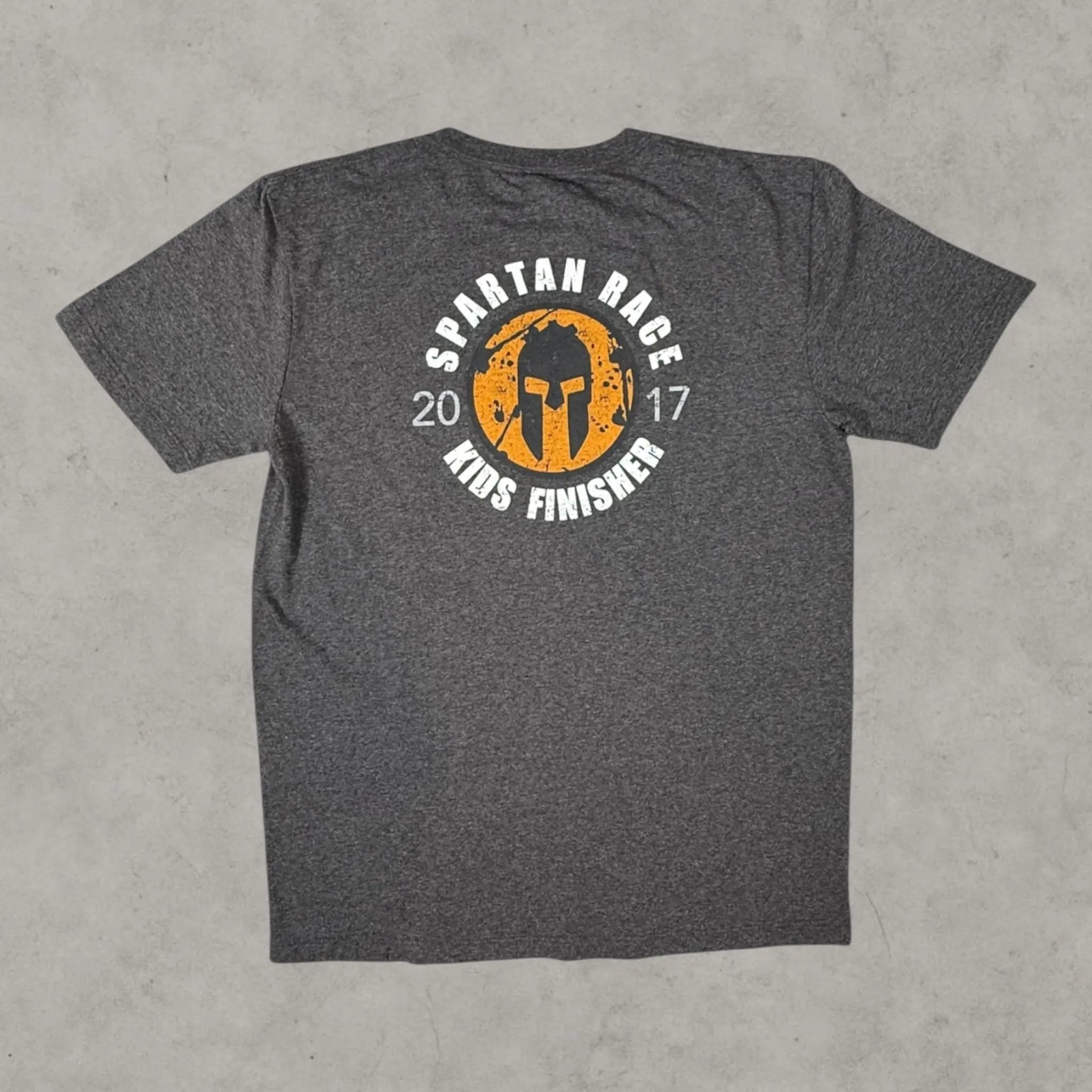 VINCULTSHOP Kids Spartan Race Reebok T-Shirt Grey Multiple Sizes Tshirt