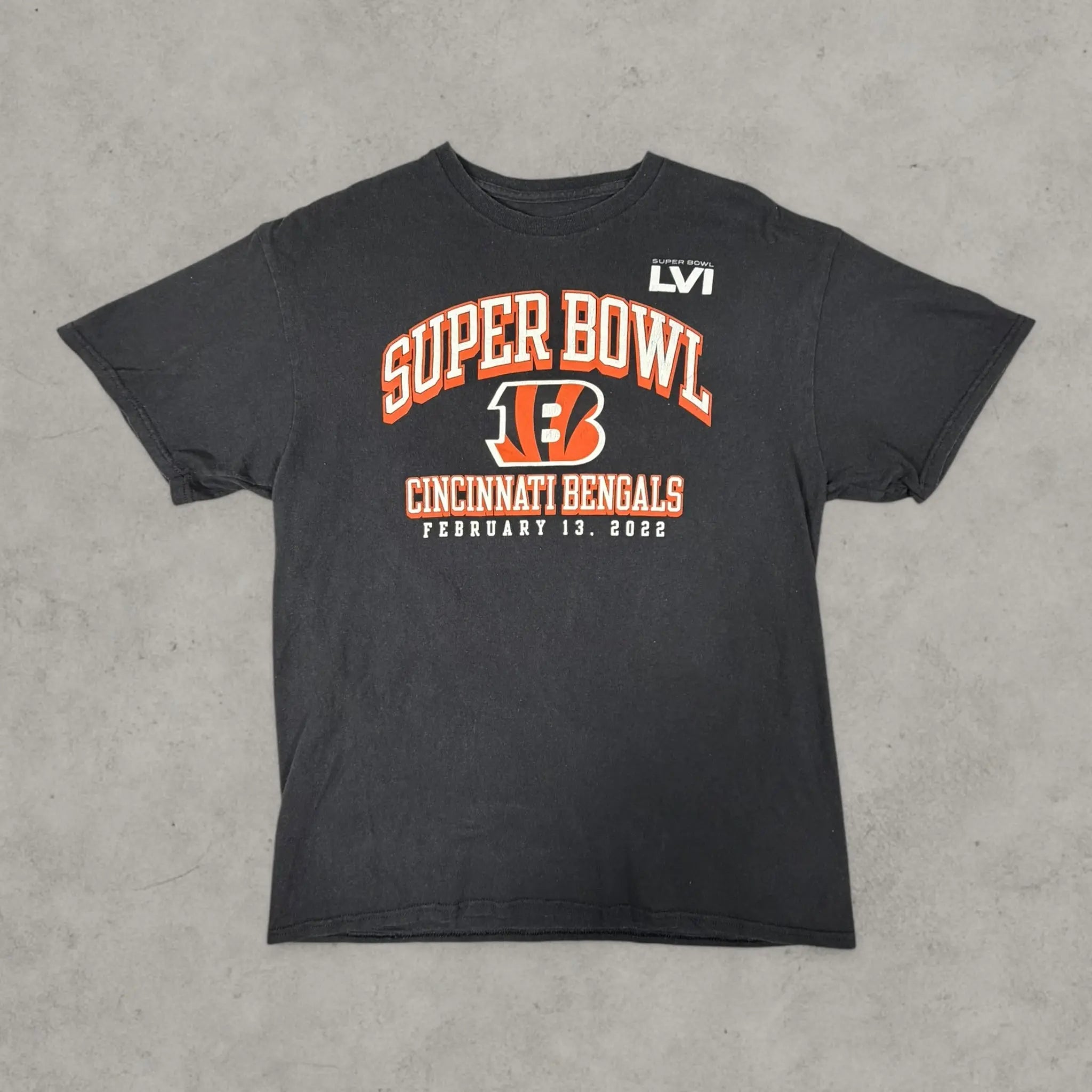 VINCULTSHOP Cincinnati Bengals Super Bowl T Shirt Majestic Black L Tshirt