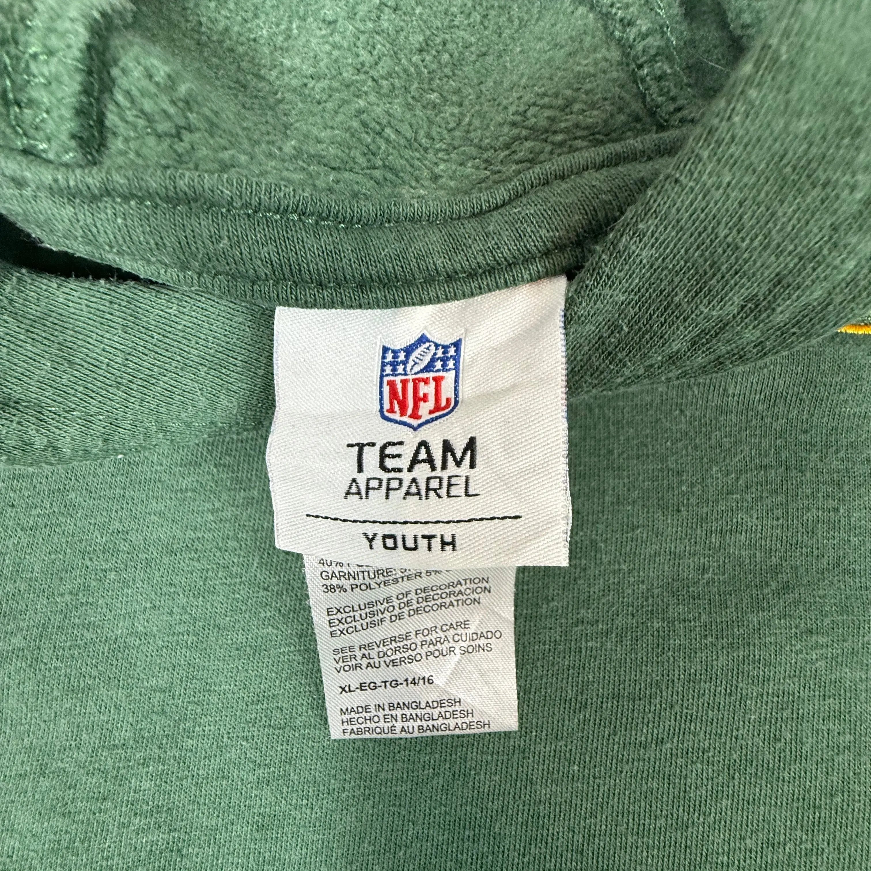 VINCULTSHOP Green Bay Packers Hoodie  NFL Youth XL Green Team Apparel