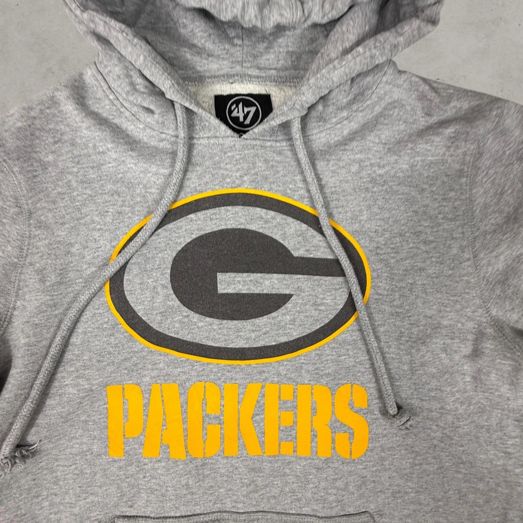 VINCULTSHOP Green Bay Packers Hoodie NFL ’47 Brand Grey Size M sweatshirt