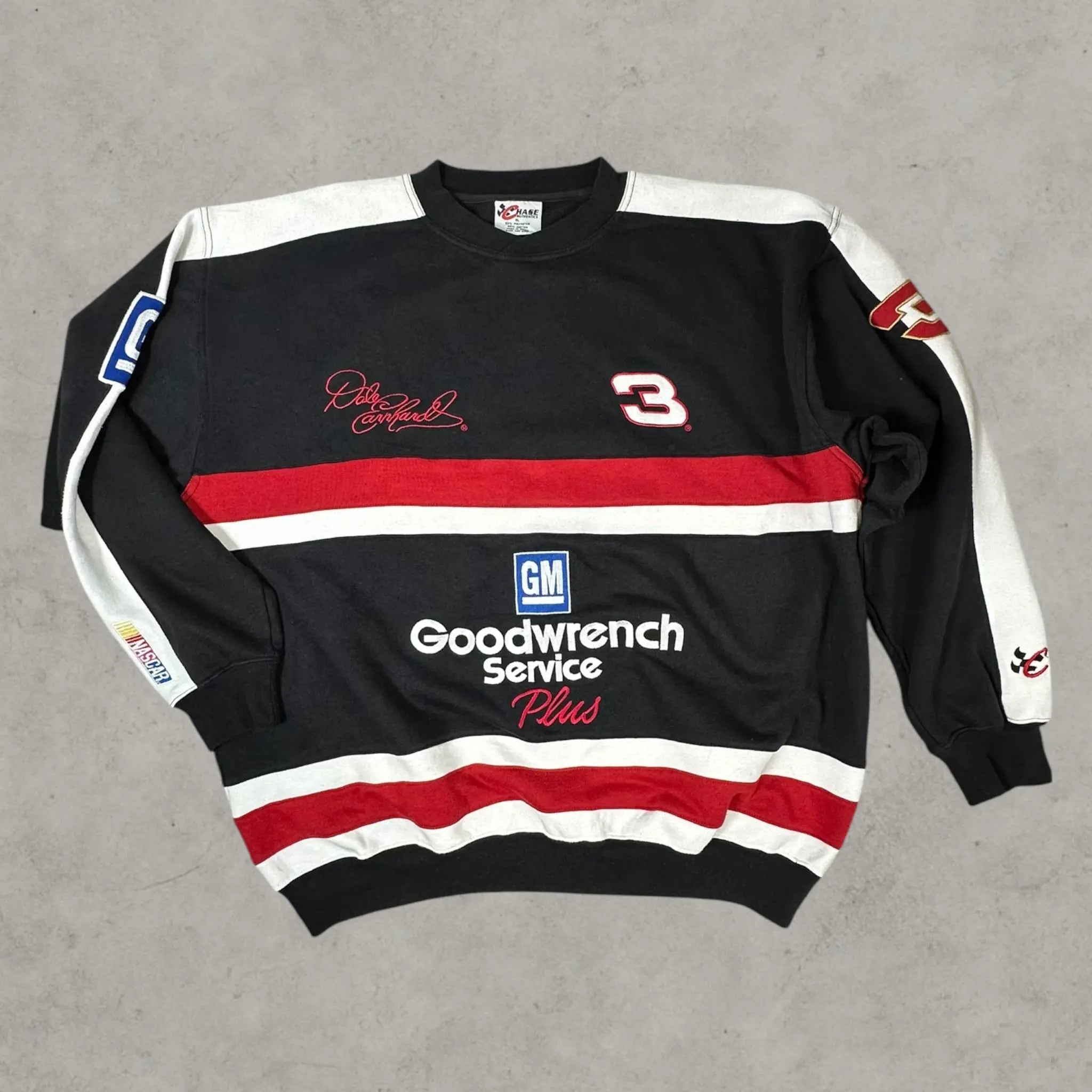 VINCULTSHOP Dale Earnhardt NASCAR Sweatshirt Vintage Goodwrench – Chase Authentics XL