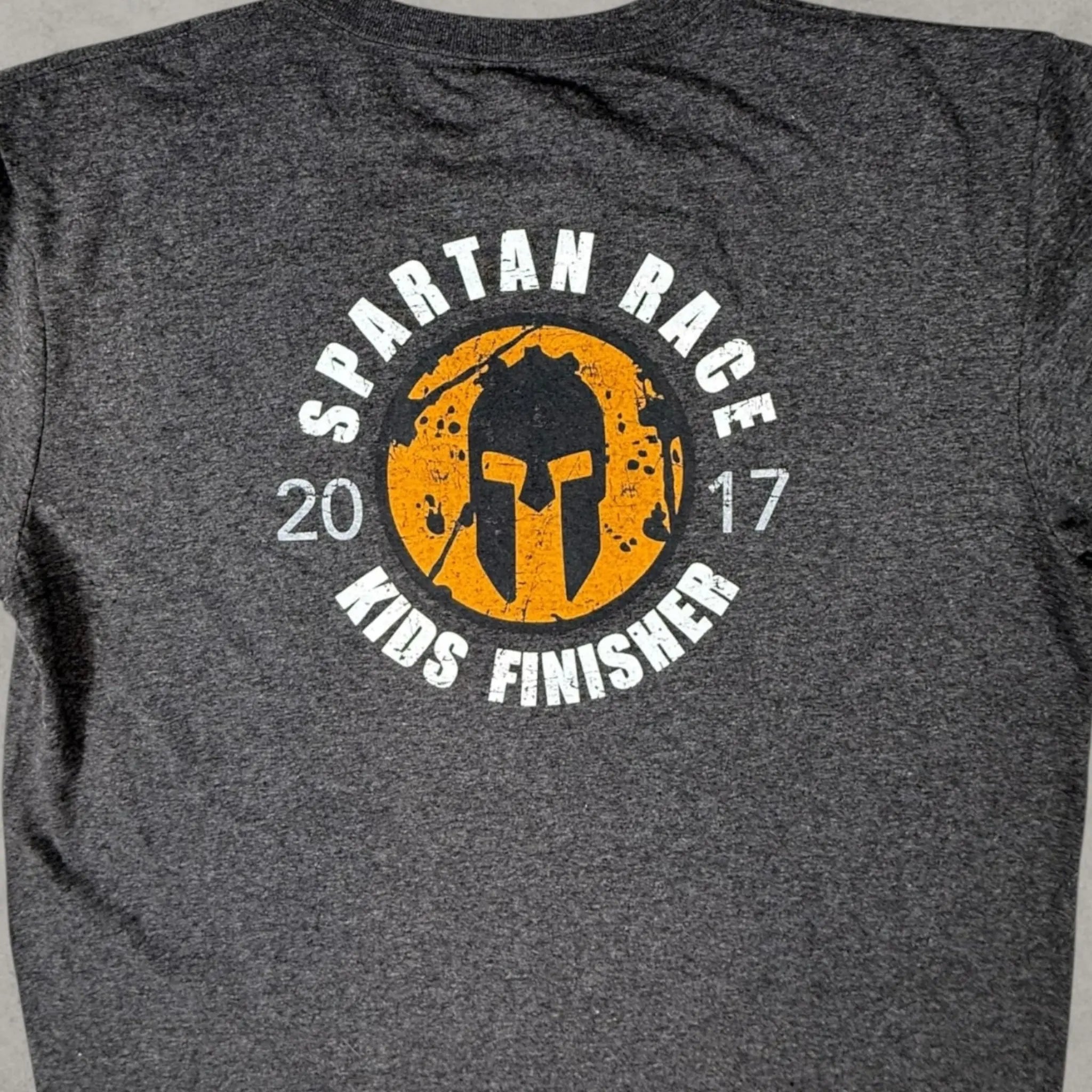 VINCULTSHOP Kids Spartan Race Reebok T-Shirt Grey Multiple Sizes Tshirt