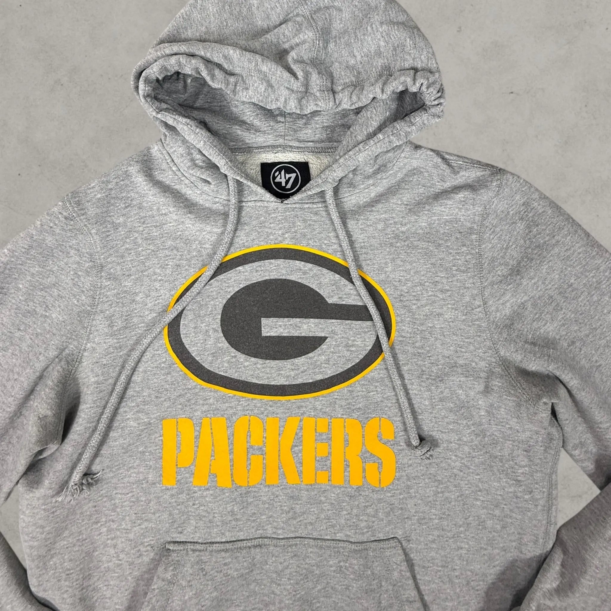 VINCULTSHOP Green Bay Packers Hoodie NFL ’47 Brand Grey Size M sweatshirt