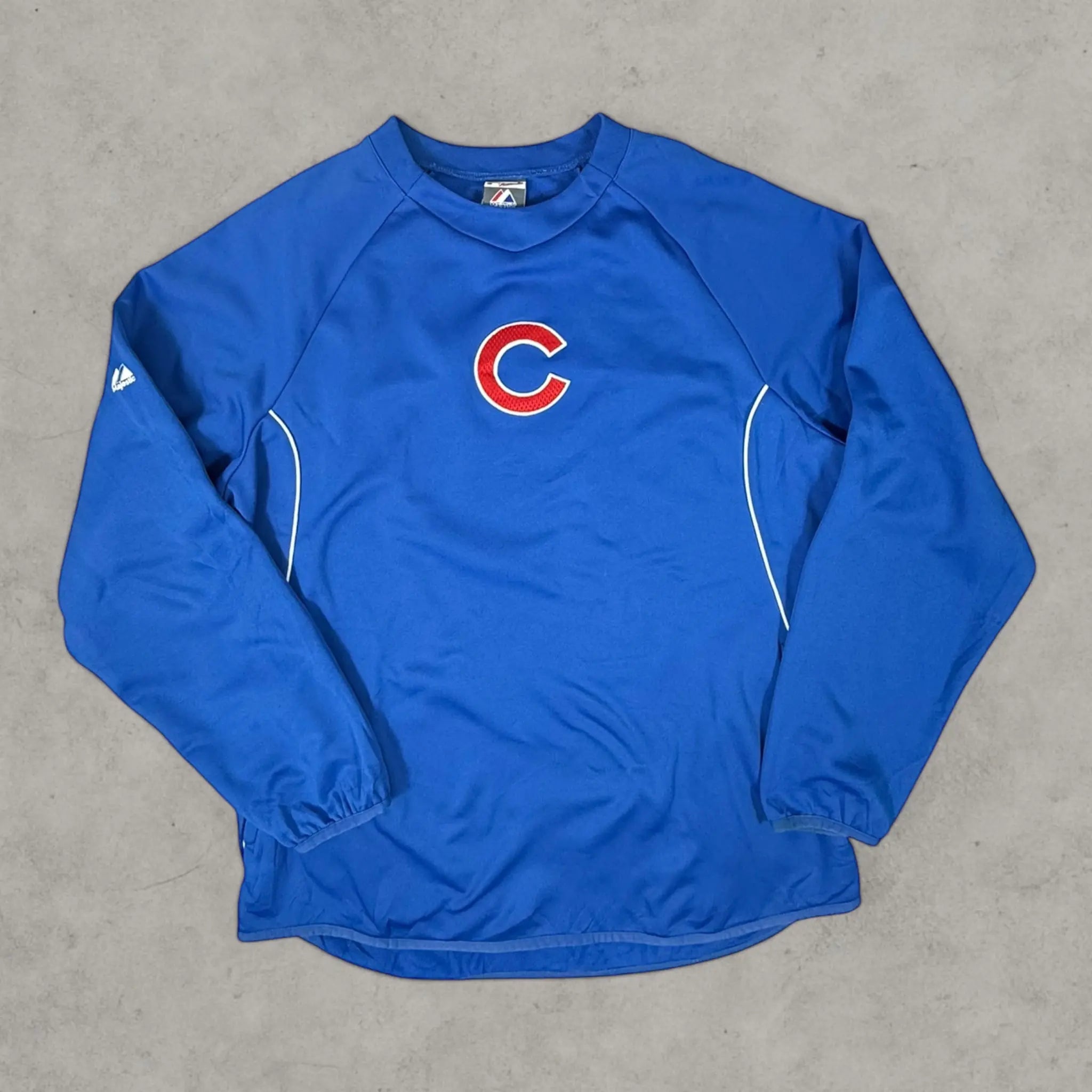 VINCULTSHOP Chicago Cubs Sweatshirt Majestic MLB Blue Therma Base Vintage L sweatshirt