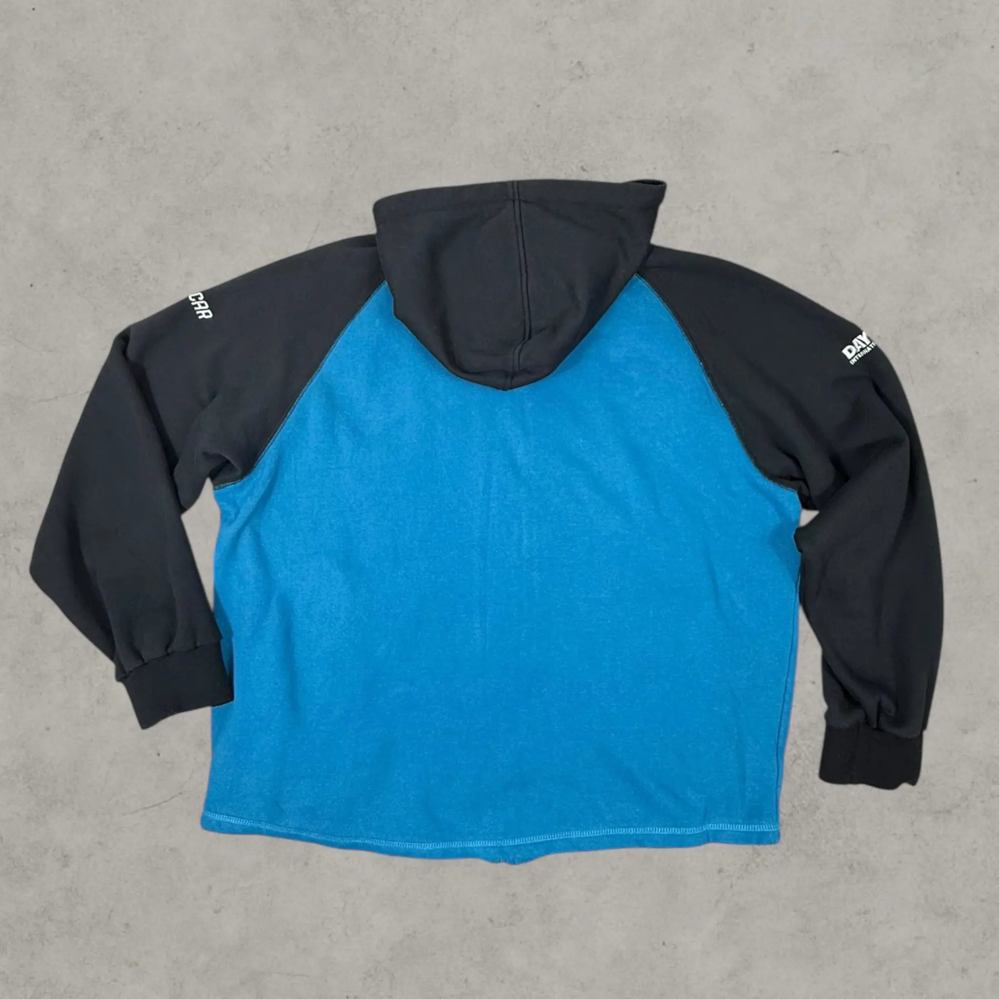 NASCAR Daytona 500 Hoodie Fanatics Blue Black Zip Size L - VINCULTSHOP