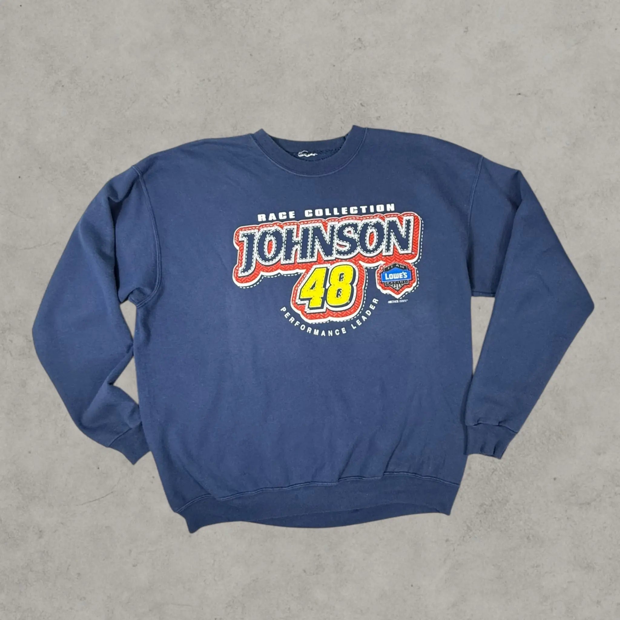 VINCULTSHOP Jimmie Johnson #48 NASCAR Sweatshirt Race Collection Lowe’s Racing Blue XXL sweatshirt