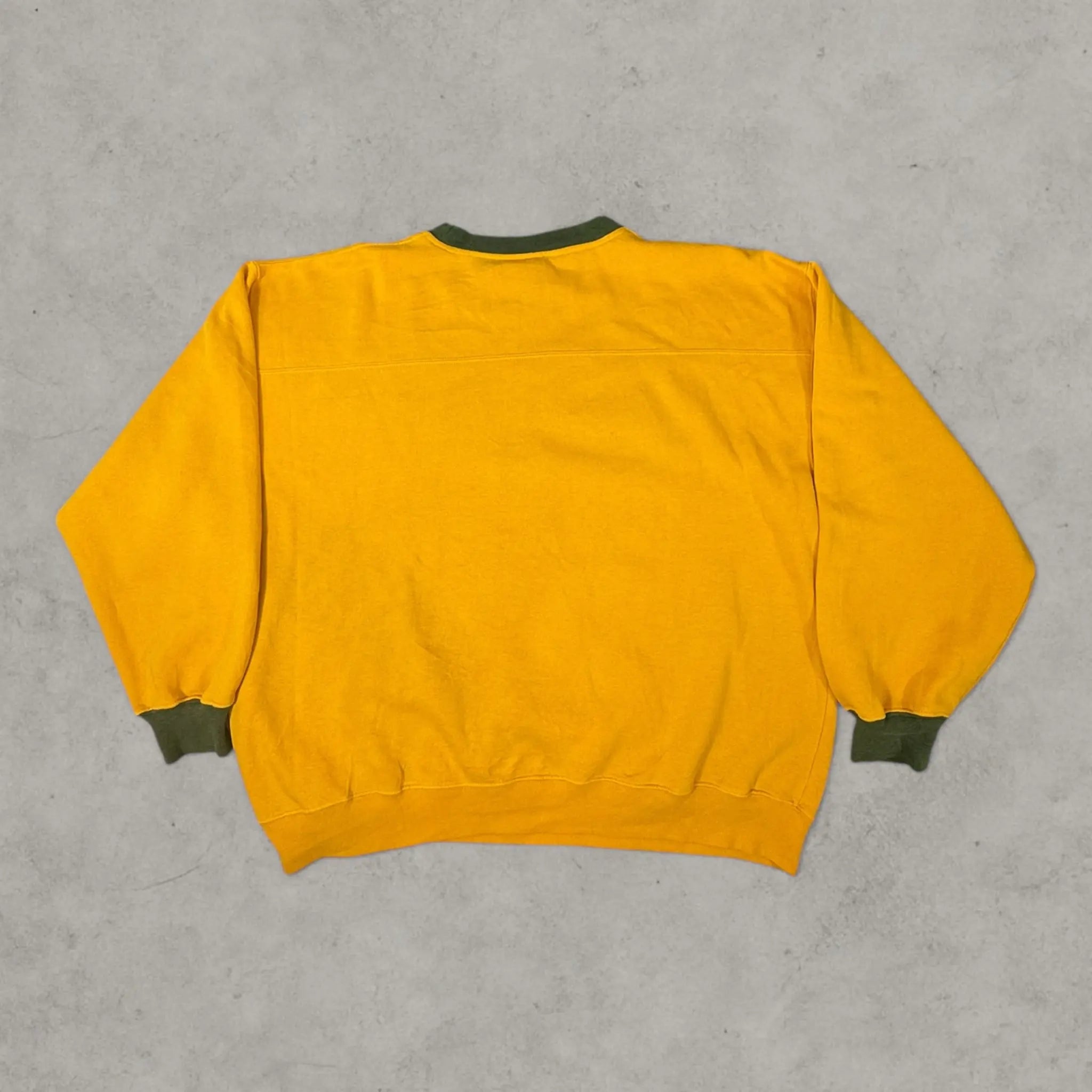 VINCULTSHOP Green Bay Packers Sweatshirt NFL Vintage Yellow Crewneck XL sweatshirt